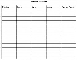 Baseball Standings